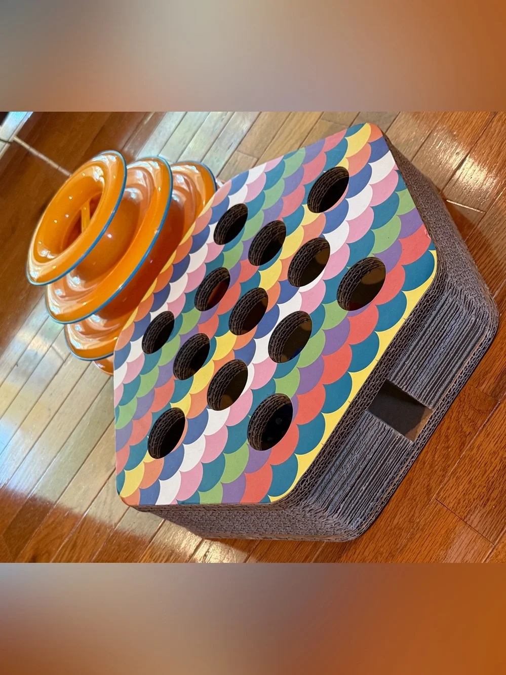 FurHaven Busy Box Hexagon Scratcher Toy & Petstages Tower of Tracks Cat Toy